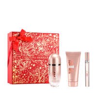 Kit perfume feminino carolina herrera 212 vip rosé eau de parfum 80ml e 10ml creme corporal 100ml