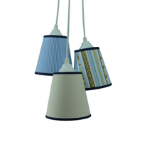 Lustre Pendente Quarto De Bebê Azul Marinho, Azul Bebê E Bege