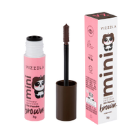 Mini máscara vizzela de cílios brown 3g marrom