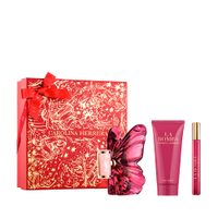 Kit perfume feminino carolina herrera la bomba eau de parfum 10ml e 80ml creme corporal 100ml