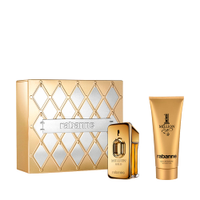 Kit perfume masculino rabanne million gold eau de parfum intense 50ml e gel de banho 100ml