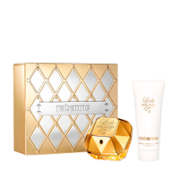 Kit perfume feminino rabanne lady million eau de parfum 80ml e creme corporal 100ml