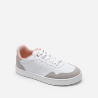 Tênis feminino casual com recortes ace rosa