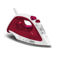 Ferro a Vapor Arno Essentialgliss FMQ 1200W Base Antiaderente Vermelho - 110V