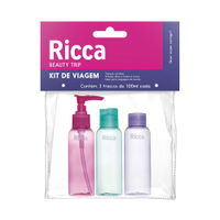 Kit de viagem ricca conjunto com 3 frascos