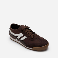 Tênis casual com recortes ace marrom