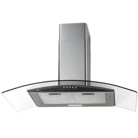 Coifa de Parede Fischer Fit Vidro Curvo Inox 90 cm, 220 Volts