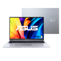 Notebook ASUS Vivobook 16 X1605VA Intel Core i7 1355U 8Gb Ram 512Gb SSD Linux KeepOS Tela 16 IPS FHD Silver - MB742 - Prata