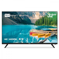 Smart TV LED 32 HQ HD HQSTV32 com Conversor Digital Externo 3 HDMI 2 USB WI-FI Android 11 Design Slim - Preto - Bivolt