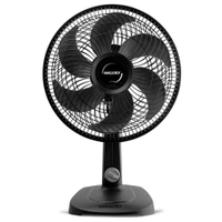 Ventilador De Mesa 30cm Turbo Compact Com 6 Pás B94401862 Mallory Preto Com Grafite 220v - 220v