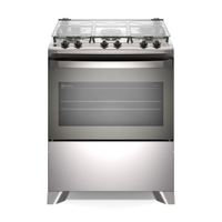 Fogão 5 bocas Electrolux Cinza Efficient Mesa Inox, PerfectCook e VaporBake® (FE5IG) - Bivolt