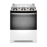 Fogão 5 bocas Electrolux Branco Efficient Mesa Inox, PerfectCook e VaporBake® (FE5IW) - Bivolt