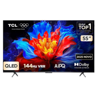 Smart TV TCL 4K QLED 55" Polegadas com Google Assistente, Dolby Atmos e Design Sem Bordas - 55P8K - Bivolt