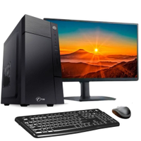 Computador Completo TOB Intel Core i7 com SSD 480GB Memória 16B Windows 10 Pro Trial Teclado e Mouse Monitor 19 Desktop PC CPU