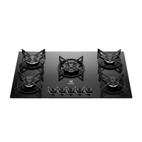 Cooktop 5 Bocas Gás Electrolux Mesa de Vidro Efficient Tripla Chama e Grade Aço Fosco (KE5GT) - Bivolt