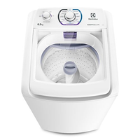 Máquina de Lavar Electrolux 8,5kg Branca Essential Care com Diluição Inteligente e Filtro Fiapos (LES09)