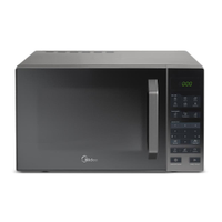 Forno Micro-ondas Midea 27 Litros 800W Prata Com Porta Espelhada MXSA27S1 110V - Forno de Micro-ondas Midea 27 Litros