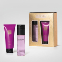 Kit feminino eudora de presente creme corporal 250g e body spray 100ml