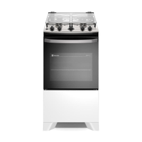 Fogão 4 bocas Electrolux Efficient Branco Mesa Inox, PerfectCook e VaporBake® (FE4IW) - Bivolt