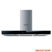 Coifa de Parede Brastemp 90 cm Tbox com 03 Velocidades + Turbo, Painel Touch, Timer, Inox - BAE90AR - 220V