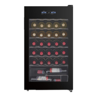 Adega Midea 34 Garrafas MDRW150FGGGL3 Porta de Vidro Painel Touch Bivolt Preta