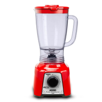 Liquidificador Arno Power Mix Essential Vermelho 700W 3 Velocidades Copo 2,4L Lâminas Afiadas - 220V