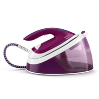 Ferro de Passar a Vapor Philips Walita PerfectCare Compact Essential com Tecnologia OptimalTEMP e Base SteamGlide 1800W Branco/Roxo - 220V
