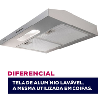 Depurador e Exaustor de ar Slim 60 Cm Prata Suggar - 220V