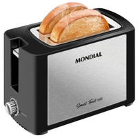 Torradeira Smart Toast Mondial T-13 com 6 opções de tostagem Preto/Inox - 110V