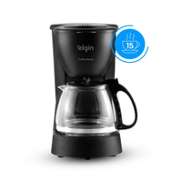 Cafeteira Elétrica Elgin Coffee Break 15 Xícaras Preta 650W Filtro Permanente Sistema Corta-Pingo - 110V