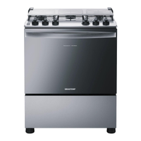 Fogão Brastemp 5 Bocas Cor Inox Com Botões Removíveis E Exclusivo Aro Protetor - Bfs5ncr Bivolt