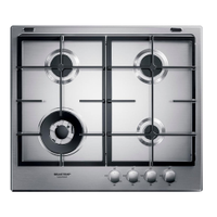 Cooktop 4 Bocas Brastemp Gourmand Inox Com Duplachama E Trempe Com Ferro Fundido - Bdk60dr 220V