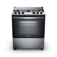 Fogão Brastemp 5 Bocas Cor Inox Com Turbo Chama - Bfs5gdr 110V