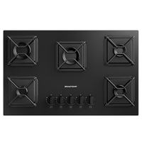 Cooktop 5 Bocas A Gás Brastemp Com Grades De Ferro Aramado E Chama Simmer - Bdd75be Bivolt