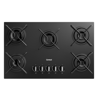 Cooktop 5 Bocas A Gás Consul Com Grades Estáveis E Mesa De Vidro - Cd075be Bivolt