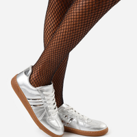 Tênis casual com listras laterais ace prateado