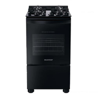 Fogão Brastemp 4 Bocas Preto com mesa de vidro e dupla chama - BFO4XAE - Bivolt