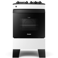 Fogão Consul 4 Bocas Branco Com Mesa Esmaltada - Cfo4zab Bivolt