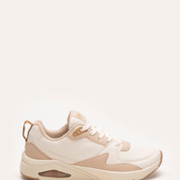 Tênis cano baixo ace com cadarço bege