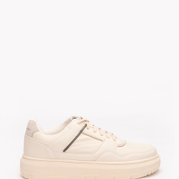 Tênis casual com recortes mindset off white