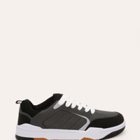 Tênis casual com recortes ace cinza