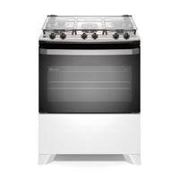 Fogão 5 bocas Electrolux Branco Efficient Mesa Inox, PerfectCook e VaporBake® (FE5IW) - Bivolt