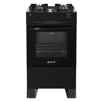 Fogão Atlas 4 Bocas Mônaco Top Glass Automático Mesa de Vidro Forno 50L - Bivolt