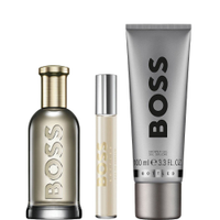 Kit perfume masculino hugo boss bottled edp 100ml pen spray 10ml e gel de banho 100ml