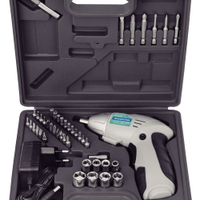 Parafusadeira Tramontina 1/4" para Uso Doméstico a Bateria Ni-Cd 4,8 V com Maleta - 46 Peças