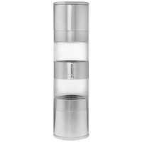 Moedor Duplo para Sal e Pimenta Tramontina Realce em Aço Inox e Acrílico Transparente/Inox - MOEDOR DUPLO ACO INOX TRAMONTINA