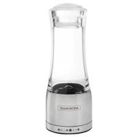 Moedor para Sal Ou Pimenta Tramontina Realce em Aço Inox e Acrílico 16,6 cm - MOEDOR INOX ACRILICO SAL E PIM TRAMONTINA