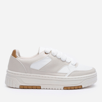 Tênis casual flatform com recortes ace bege