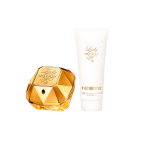 Kit perfume feminino rabanne lady million sensual creme corporal 100ml edp 80ml