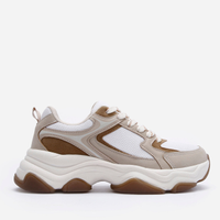 Tênis chunky com recortes bege